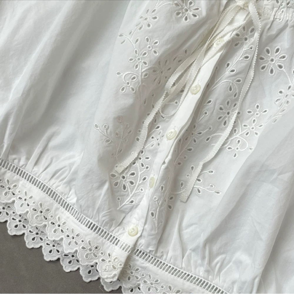 Doen Nera Blouse Top Small White XS S M - Picture 4 of 7